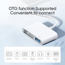 Load image into Gallery viewer, Joyroom 4-in-1 Card Reader S-H142 Lightning to USB OTG 12cm