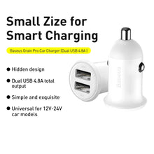 Load image into Gallery viewer, Baseus Grain Pro Car Charger (Dual USB 4.8A)