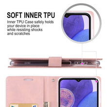 Load image into Gallery viewer, Mercury Blue Moon Diary Cover Case for Samsung Galaxy A23