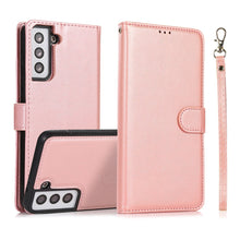 Load image into Gallery viewer, Magnetic Split PU Leather Flip Wallet Cover Case for Samsung Galaxy S21 FE 5G