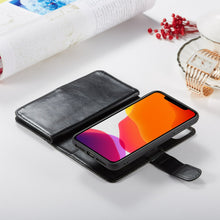 Load image into Gallery viewer, iPhone 11 BRG Leather Wallet Flip 9 Card-Slot Detachable Case