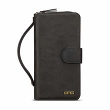 Load image into Gallery viewer, iPhone 11 BRG Leather Purse 12 Card-Slot Detachable Case