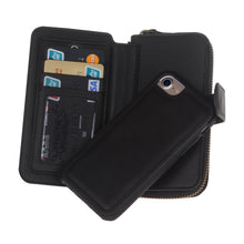 Load image into Gallery viewer, iPhone 6 / 7 / 8 BRG Leather Purse 12 Card-Slot Detachable Case