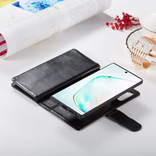 Load image into Gallery viewer, Samsung Galaxy Note 10 Plus BRG Leather Wallet Flip 9 Card-Slot Detachable Case