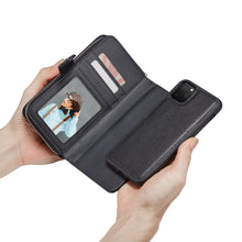 Load image into Gallery viewer, iPhone 11 Pro BRG Leather Purse 3 Card-Slot Detachable Case