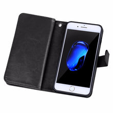 Load image into Gallery viewer, iPhone 7 Plus / 8 Plus BRG Leather Wallet Flip 9 Card-Slot Detachable Case