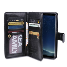 Load image into Gallery viewer, Samsung Galaxy S8 BRG Leather Wallet Flip 9 Card-Slot Detachable Case