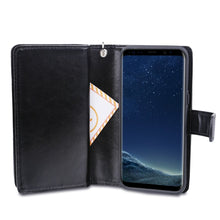 Load image into Gallery viewer, Samsung Galaxy S8 Plus BRG Leather Wallet Flip 9 Card-Slot Detachable Case