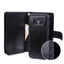 Load image into Gallery viewer, Samsung Galaxy S8 BRG Leather Wallet Flip 9 Card-Slot Detachable Case