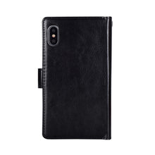 Load image into Gallery viewer, iPhone X / XS BRG Leather Wallet Flip 9 Card-Slot Detachable Case