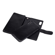 Load image into Gallery viewer, iPhone X / XS BRG Leather Wallet Flip 9 Card-Slot Detachable Case