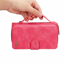 Load image into Gallery viewer, iPhone 6 / 7 / 8 BRG Leather Purse 12 Card-Slot Detachable Case