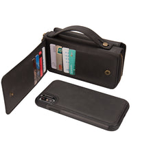 Load image into Gallery viewer, iPhone X / XS BRG Leather Purse 12 Card-Slot Detachable Case