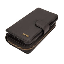 Load image into Gallery viewer, iPhone XR BRG Leather Purse 12 Card-Slot Detachable Case