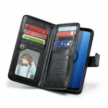 Load image into Gallery viewer, Samsung Galaxy Note 9 BRG Leather Wallet Flip 9 Card-Slot Detachable Case