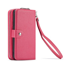 Load image into Gallery viewer, iPhone 11 BRG Leather Purse 3 Card-Slot Detachable Case