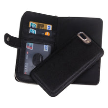 Load image into Gallery viewer, iPhone 7 Plus / 8 Plus BRG Leather Purse 3 Card-Slot Detachable Case