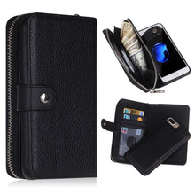 Load image into Gallery viewer, iPhone 7 Plus / 8 Plus BRG Leather Purse 3 Card-Slot Detachable Case