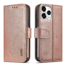 Load image into Gallery viewer, iPhone 11 Pro Max BRG Leather Wallet 2 Card-Slot Detachable Case