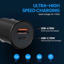 Load image into Gallery viewer, iQuick CQ2 38W Fast Car Charging USB-A & USB-C Ports