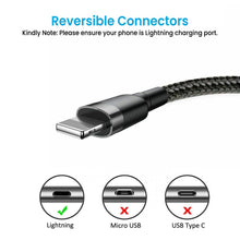 Load image into Gallery viewer, iQuick Braided Lightning to USB-A Fast Charging Cable 3M