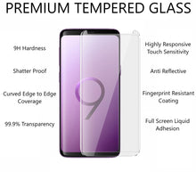 Load image into Gallery viewer, Samsung Galaxy S9+ (Plus) UV Glue Tempered Glass Screen Protector - Nano Optics