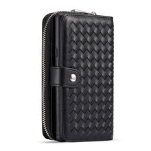 Load image into Gallery viewer, Samsung Galaxy Note 9 BRG Woven Leather Purse 3 Card-Slot Detachable Case