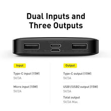 Load image into Gallery viewer, Baseus Bipow Digital Display Power Bank 10000mAh 15W-Black