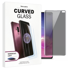 Load image into Gallery viewer, Samsung Galaxy S10+ PLUS Privacy Screen Protector UV GLUE Tempered Glass Nano Optics