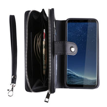 Load image into Gallery viewer, Samsung Galaxy S8 BRG Woven Leather Purse 3 Card-Slot Detachable Case