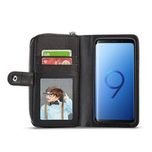 Load image into Gallery viewer, Samsung Galaxy S9 BRG Woven Leather Purse 3 Card-Slot Detachable Case