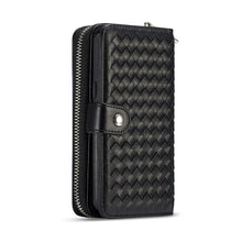 Load image into Gallery viewer, Samsung Galaxy S9 BRG Woven Leather Purse 3 Card-Slot Detachable Case