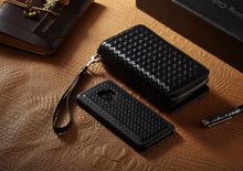 Load image into Gallery viewer, Samsung Galaxy S9 BRG Woven Leather Purse 3 Card-Slot Detachable Case
