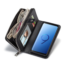 Load image into Gallery viewer, Samsung Galaxy S9 BRG Woven Leather Purse 3 Card-Slot Detachable Case