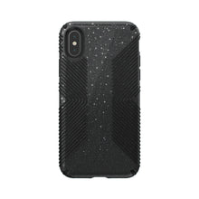 Load image into Gallery viewer, iPhone X / XS Speck Presidio Grip + Glitter Protective Case - Obsidian Black