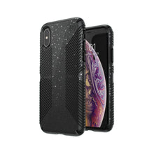Load image into Gallery viewer, iPhone X / XS Speck Presidio Grip + Glitter Protective Case - Obsidian Black