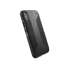 Load image into Gallery viewer, iPhone X / XS Speck Presidio Grip + Glitter Protective Case - Obsidian Black