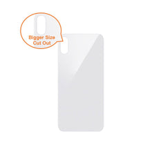 Load image into Gallery viewer, Rear Glass Replacement with Bigger Size Camera Hole Carving for iPhone X - White