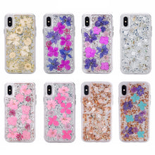 Load image into Gallery viewer, iPhone X / XS Dried Flower and Foil Hybrid Case
