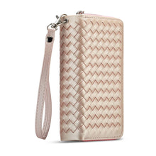 Load image into Gallery viewer, iPhone 7 / 8 BRG Woven Leather Purse 3 Card-Slot Detachable Case