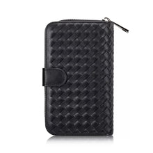 Load image into Gallery viewer, iPhone X / XS BRG Woven Leather Purse 3 Card-Slot Detachable Case
