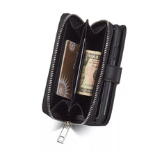 Load image into Gallery viewer, iPhone X / XS BRG Woven Leather Purse 3 Card-Slot Detachable Case