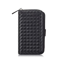 Load image into Gallery viewer, iPhone X / XS BRG Woven Leather Purse 3 Card-Slot Detachable Case