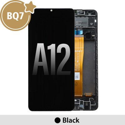 Samsung Galaxy A12 A125F OLED Screen Digitizer with Frame - Black