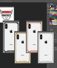 Load image into Gallery viewer, iPhone XS Max Goospery Wonder Protect Clear Metallic Bumper Case
