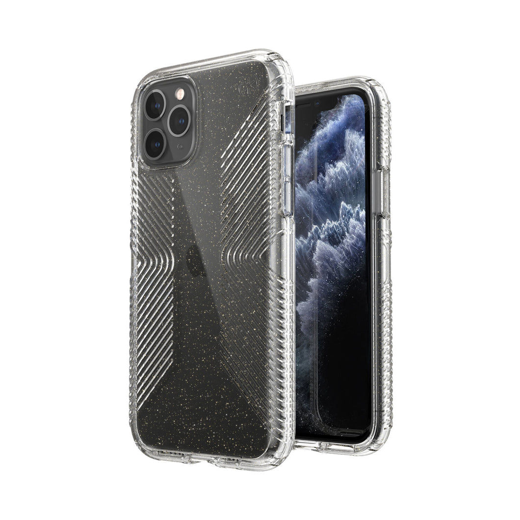 iPhone 11 Pro Speck Presidio Perfect-Clear Glitter + Grips Case