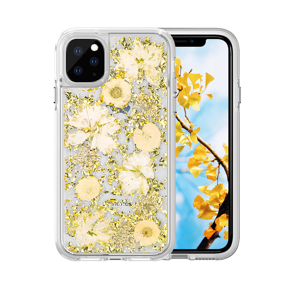 Samsung Galaxy S9 Plus Dried Flower and Foil Hybrid Case