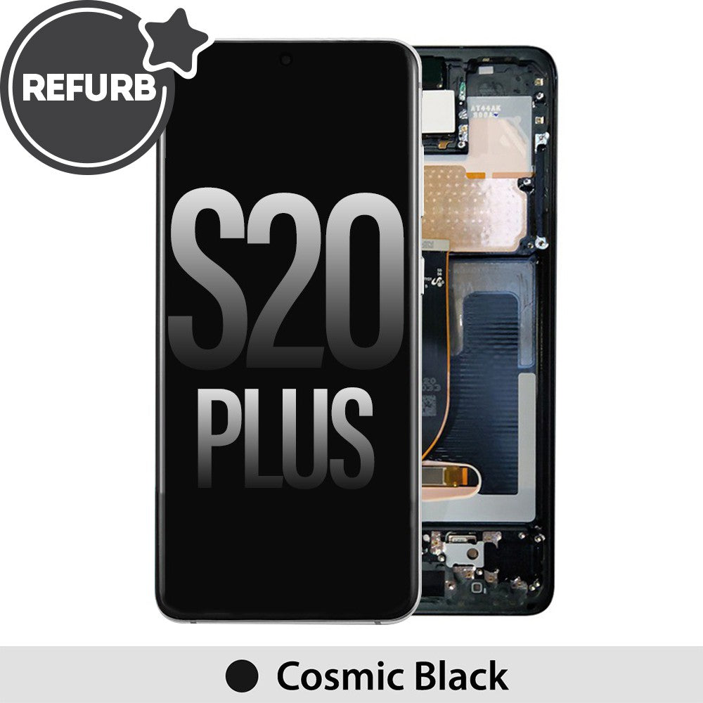 Samsung Galaxy S20 Plus G985F OLED Screen Digitizer with Frame (Refurbished) - Cosmic Black