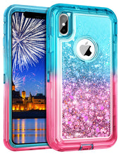 Load image into Gallery viewer, iPhone X / XS Liquid Glitter Gradient Shockproof Case
