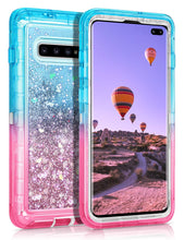 Load image into Gallery viewer, Samsung Galaxy S10 Plus Liquid Glitter Gradient Shockproof Case
